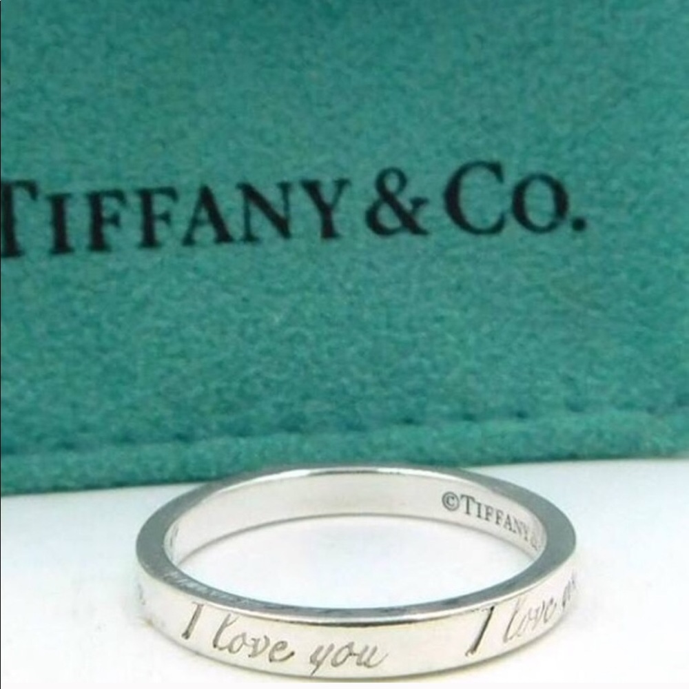 Tiffany & Co. “I love you” Sterling Silver ring